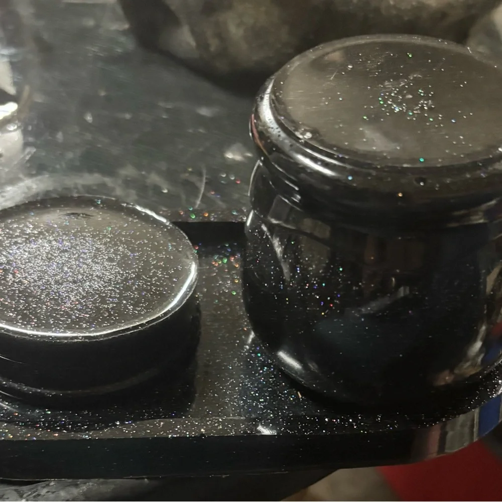 Black Glittery Jars